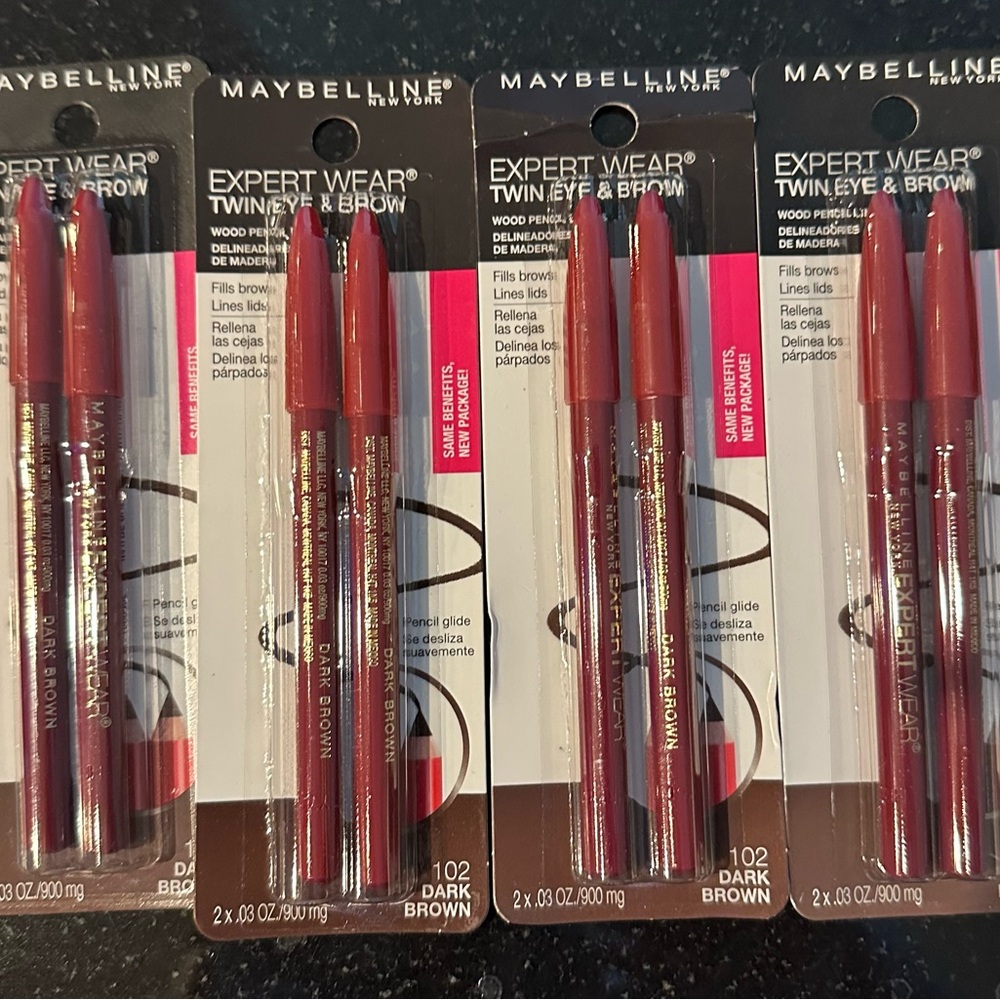 Maybelline Expert Wear Twin Eye & Brow Pencils - Dark Brown